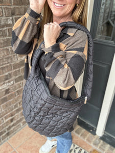 Puffy Quilted Shoulder Bag