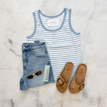 Load image into Gallery viewer, Winona Striped Button Tank