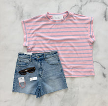 Load image into Gallery viewer, Cassie Striped Cap Sleeve Relaxed Fit Top