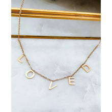 Load image into Gallery viewer, Loved Dangle Charm Letter Necklace