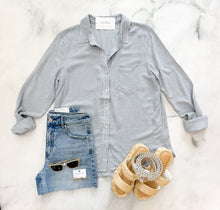 Load image into Gallery viewer, Dolly Blue Striped Button Down