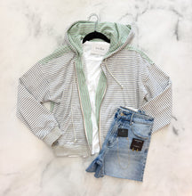 Load image into Gallery viewer, Cally Striped Zip Hoodie