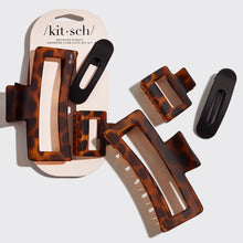 Load image into Gallery viewer, Kitsch Plastic Assorted Claw Clip Set 3pc