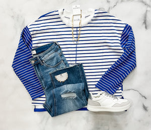 Daisy Color Block Striped Top