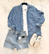 Load image into Gallery viewer, Kaleen Button Down Denim Top