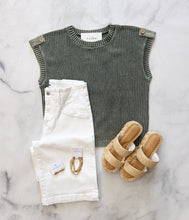 Load image into Gallery viewer, Lily Acid Washed Tab Sleeve Top