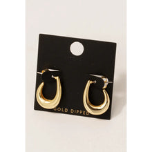 Load image into Gallery viewer, Ava Curved Oval Hoop Earrings