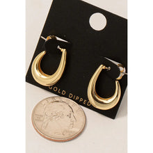 Load image into Gallery viewer, Ava Curved Oval Hoop Earrings