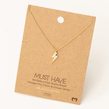 Load image into Gallery viewer, Jessi Mini Studded Lightning Bolt Necklace