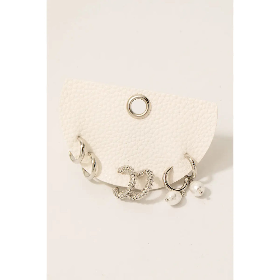 Hadley Three Pair Mini Hoop Earrings