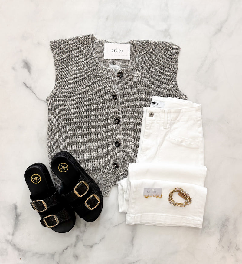Camden Marled Button Down Vest