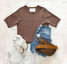 Load image into Gallery viewer, Stevie Raw Edge Sweater Top