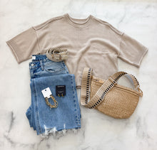 Load image into Gallery viewer, Frankie Exposed Seam Drop Sleeve Pullover