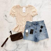 Load image into Gallery viewer, Amberlyn Smocked Ruffle Detail Top