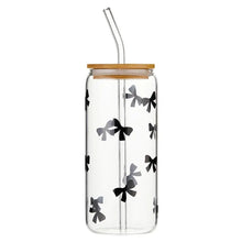 Load image into Gallery viewer, Black Bows Glass Tumbler