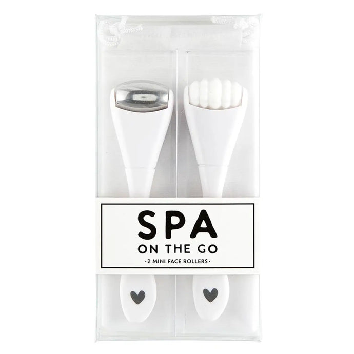 Spa To-Go Set- White Rollers with Bag