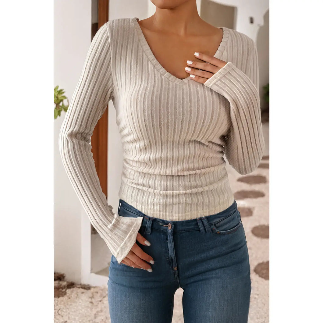 Alyx Solid Color Ribbed Top