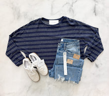 Load image into Gallery viewer, Kris Striped Brushed Knit Pullover