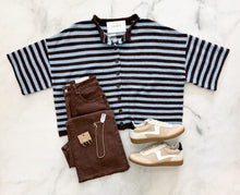 Load image into Gallery viewer, Berlin Stripe Raw Edge Cardi