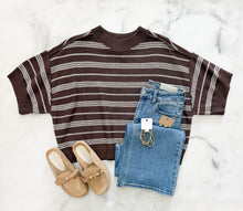Load image into Gallery viewer, Morgan Half Sleeve Striped Top