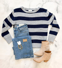 Load image into Gallery viewer, Georgia Angora Wide Striped Sweater