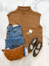 Load image into Gallery viewer, Linsey Caramel Sleeveless Sweater