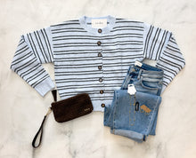 Load image into Gallery viewer, Piper Striped Button Front Cardi