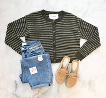 Load image into Gallery viewer, Stella Striped Waffle Knit Cardi
