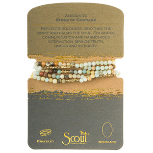 Scout Stone Wrap Bracelet/Necklace Amazonite