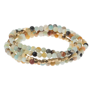 Scout Stone Wrap Bracelet/Necklace Amazonite