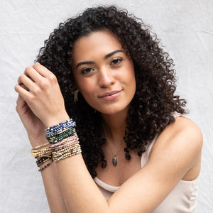 Scout Stone Wrap Bracelet/Necklace Rhodochrosite/Gold
