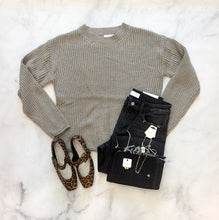 Load image into Gallery viewer, Juliette Chunky Acid Wash Sweater