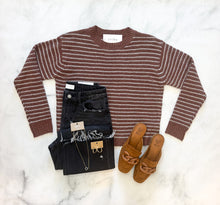 Load image into Gallery viewer, Mya Striped Waffle Knit Sweater