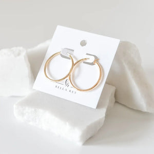 Hallie 18K Gold Plated Hoops