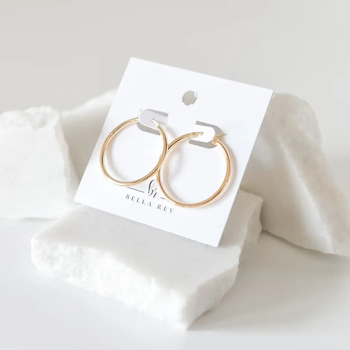 Hallie 18K Gold Plated Hoops