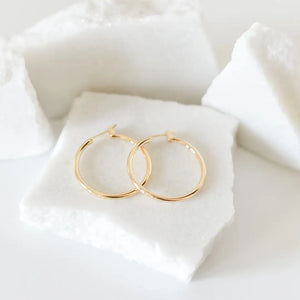 Hallie 18K Gold Plated Hoops