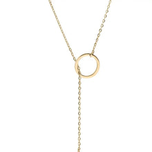 Load image into Gallery viewer, Riley Circle Necklace with Drop Bar