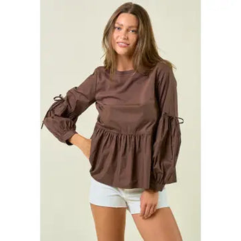 Billie Round Neck Puff Sleeve Top