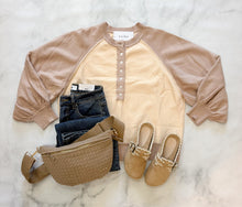 Load image into Gallery viewer, Emmie Color Block Henley Top