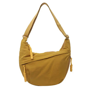 Tessa Mustard Nylon Shoulder Bag
