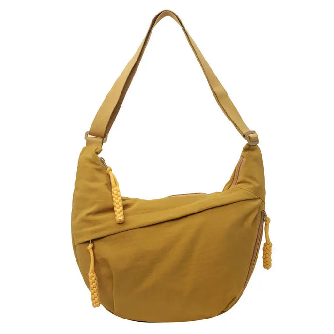 Tessa Mustard Nylon Shoulder Bag