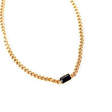 Load image into Gallery viewer, Maya Black Stone Necklace (Waterproof)