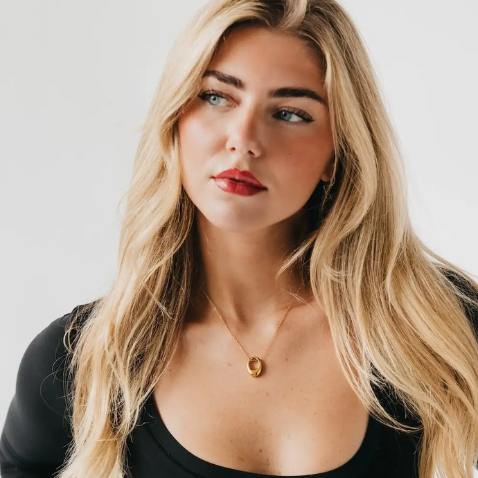Brea Mini Open Oval Pendant Necklace