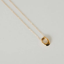 Load image into Gallery viewer, Brea Mini Open Oval Pendant Necklace