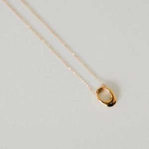 Brea Mini Open Oval Pendant Necklace