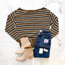 Load image into Gallery viewer, Mia Striped Boatneck Sweater