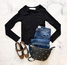 Load image into Gallery viewer, Avery Lettuce Hem Long Sleeve Top