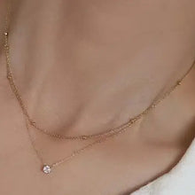 Load image into Gallery viewer, Meredith Layered Rhinestone Necklace