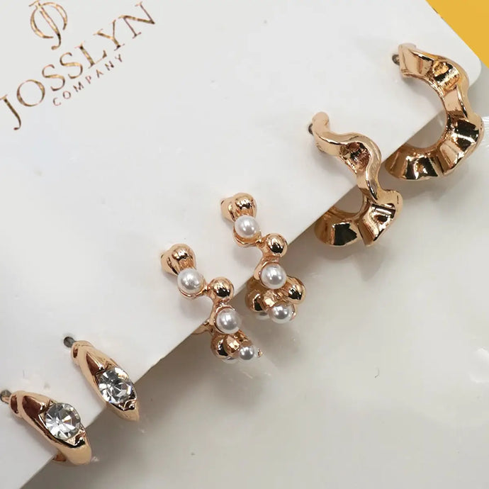 Emma Classic Hoop Trio Earrings