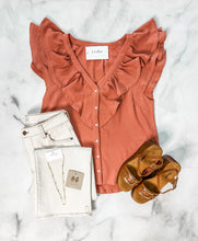 Load image into Gallery viewer, Tonya Ruffle Tank